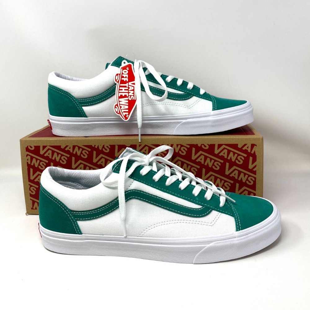 VANS Skate Low Sneaker Men VN0A54F69YE STYLE 36 Classic Sport Green White Canvas - Picture 8 of 11